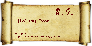 Ujfalusy Ivor névjegykártya